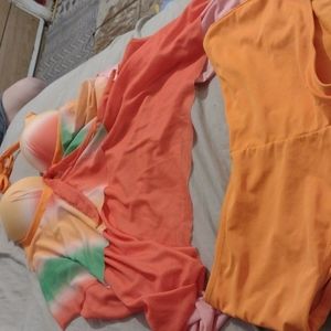 2 peice flowy women's swimsuit